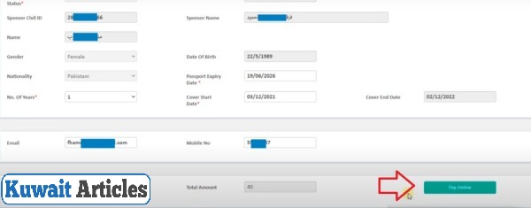 Health Insurance Kuwait Online Payment