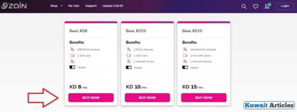 How to Register Zain Internet 8kd 500gb