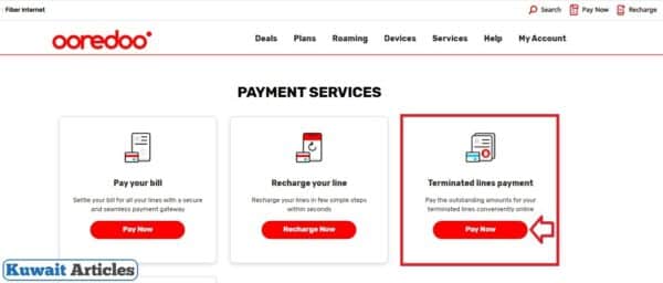 Ooredoo Quick Pay Kuwait For Terminated Numbers