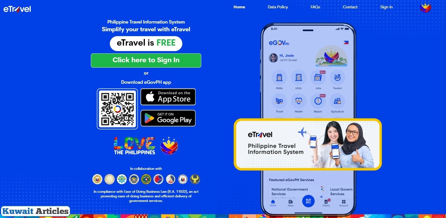 eTravel Pass Philippines Register